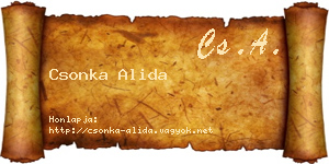 Csonka Alida névjegykártya