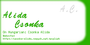 alida csonka business card